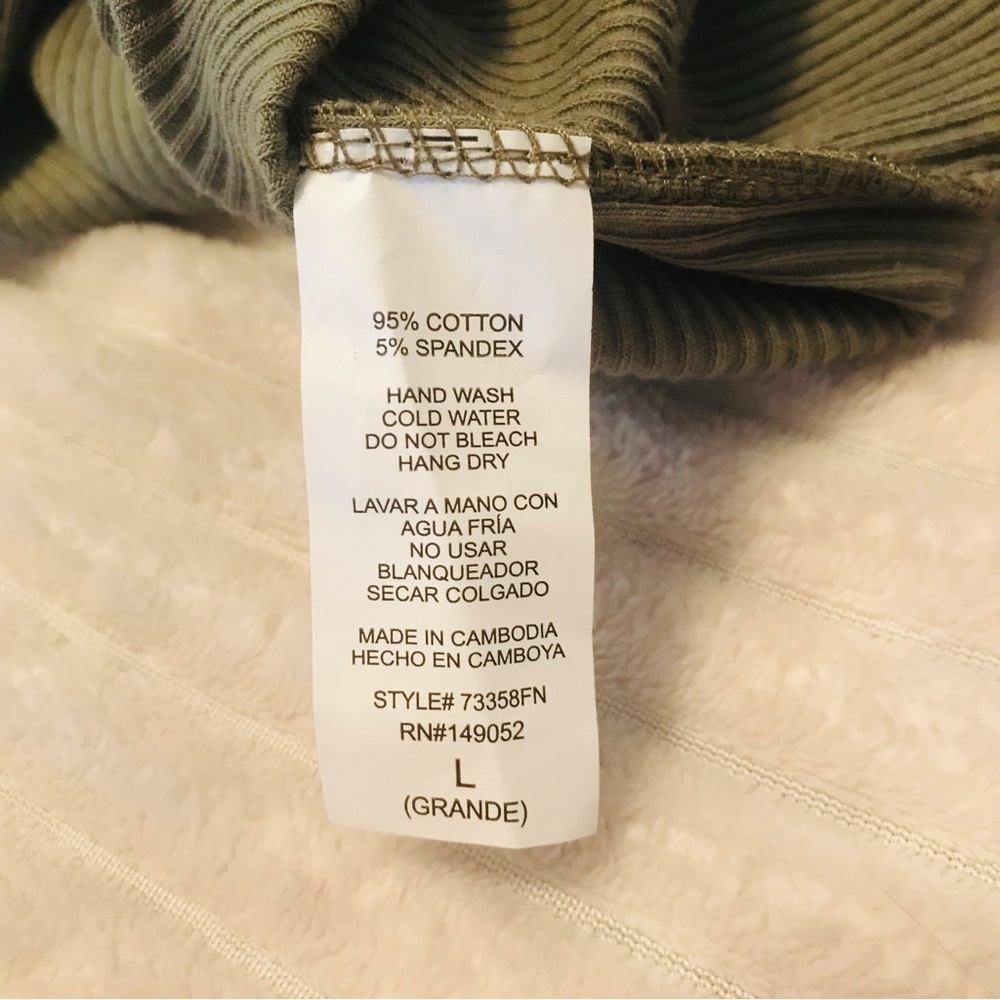 NWT Fashion Nova Olive Green Mila Sleeveless Ribbed MIDI Dress Women’s Large - Picture 10 of 10
